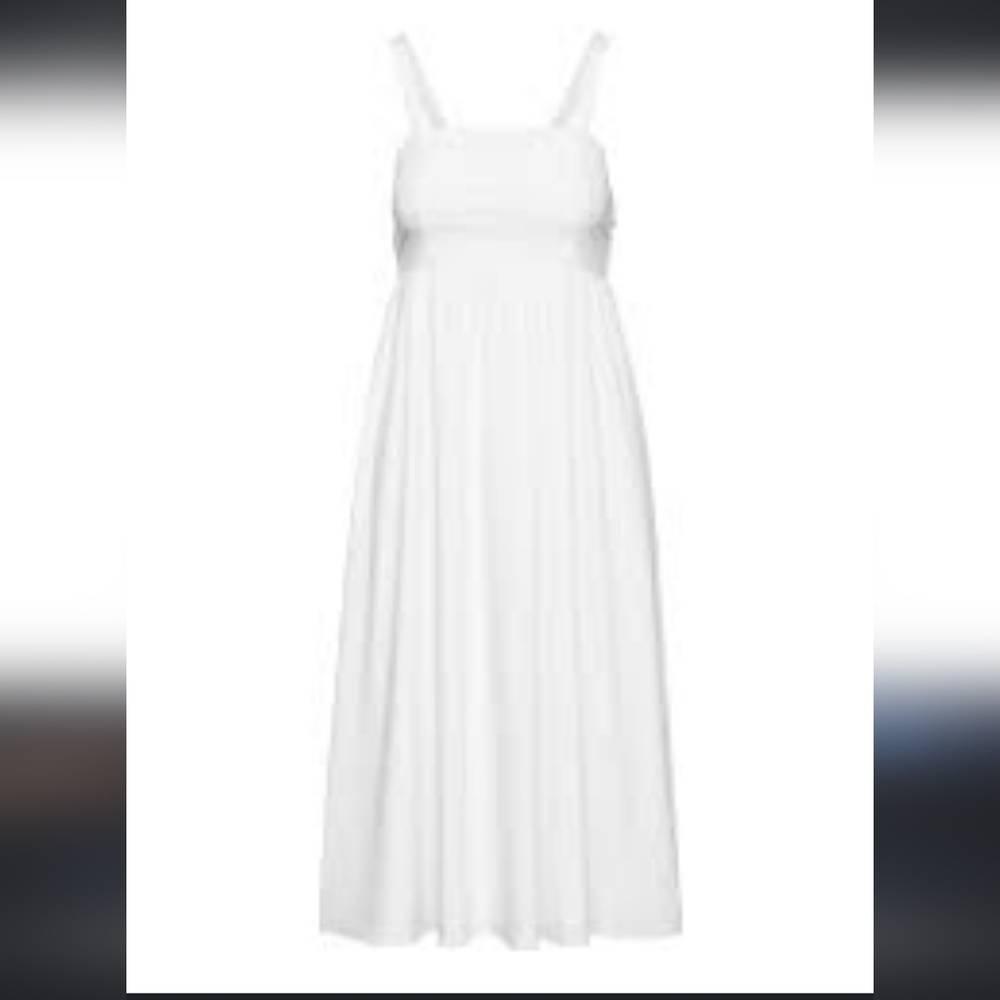 ❤️ BANANA REPUBLIC POPLIN TIE BACK MIDI DRESS WITH POCKETS, 0
